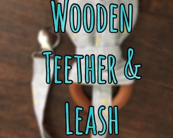 Wooden Teething Toy, Baby Toy, Organic Wooden Ring, Baby Carrier Toy, Waldorf Toy, Bunny Teether, ADD ON