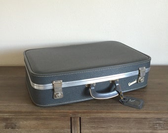 Vintage Luggage; Carousel Suitcase; Vintage Suitcase; Blue Carousel Suitcase; Vintage Blue Luggage; Baby Shower Decor