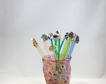Lampwork Glass Drink Stir Sticks
