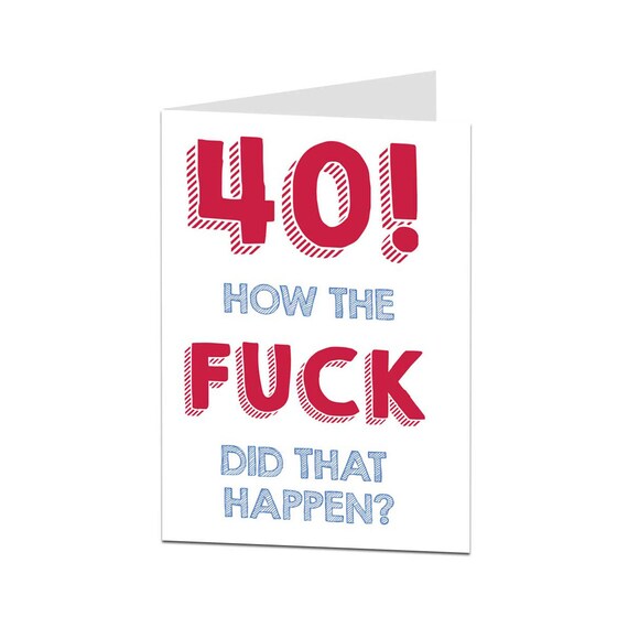 40th Birthday Card. 40 Card. 40th Birthday Card Son Daughter.