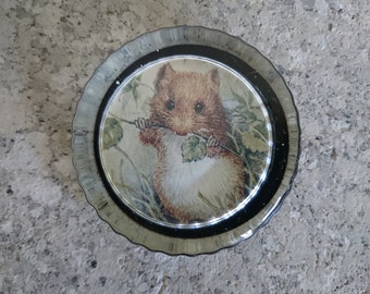 Vintage Mouse Paperweight, Glass Paperweight, Desk, Office, Mouse, Countryside, Country, Gifts, Boho, Cute, Field Mouse