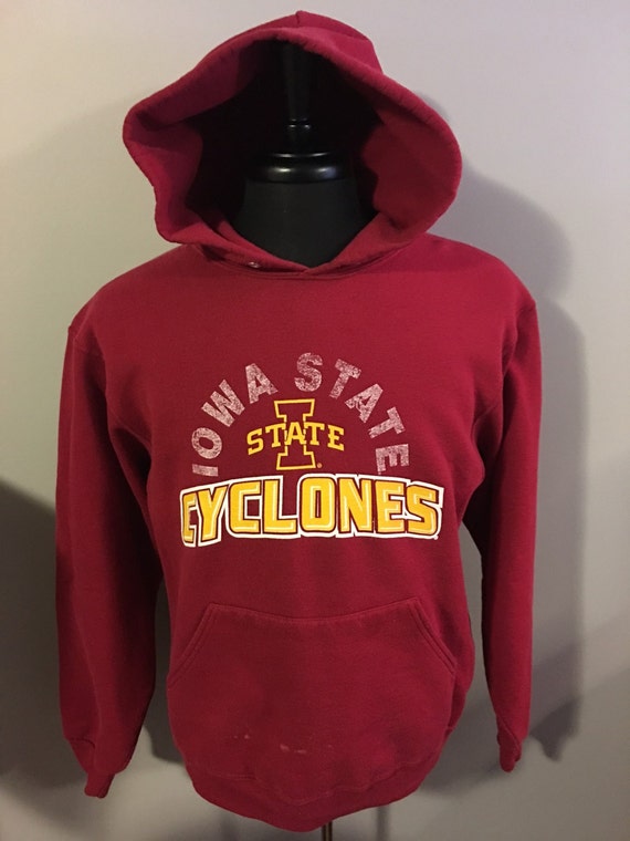 Vintage Iowa State University Hooded Sweatshirt Medium