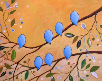Seven Bluebirds -- 8 x 10 Glossy Print