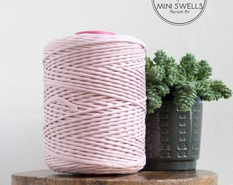 Soft Pink Cotton Rope - Super Soft Luxe Cotton Cord - 5mm - Macrame Rope - Diy Macrame - Rope - Weaving - Macrame