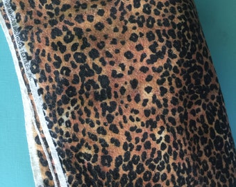 Flannel Animal Leopard Print 1 3/4 Yards. Faye Burgos, Marcus Bros Textiles