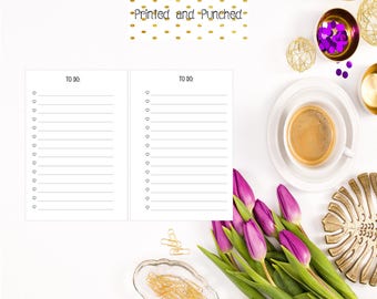 Printed To Do List Inserts for Pocket Filofax/Small Kikki Planners