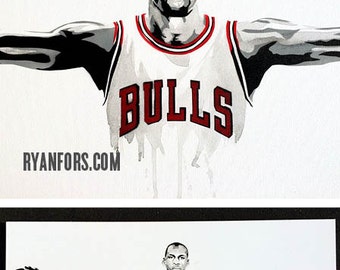 Michael Jordan Wings - Chicago Bulls Painting
