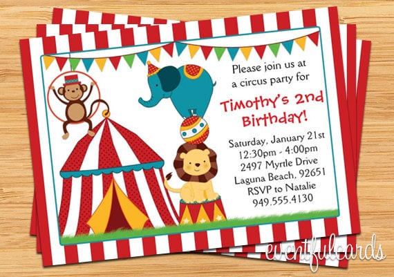 Circus Party Invitations Printable 10