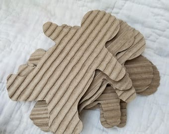 Gingerbread Men from Repurposed Corrugated Cardboard - 6