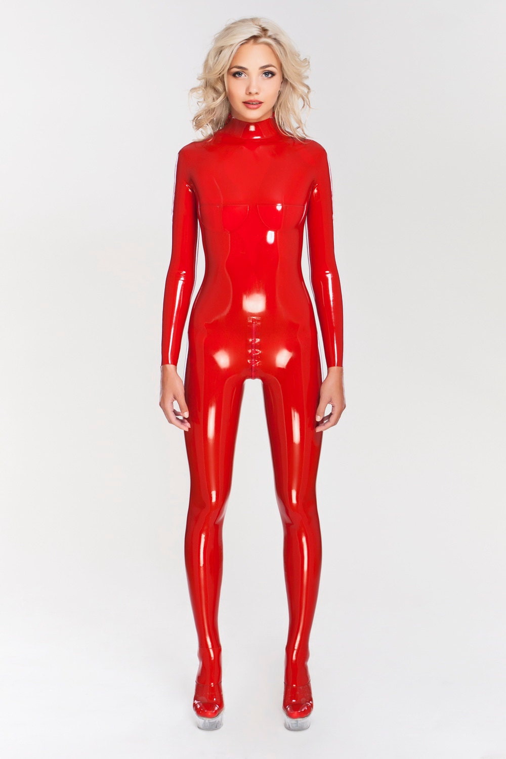 Red Latex Suit 17