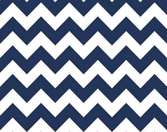 Spring Sale Chevron - Navy and White - 7x9 Sweet Bobbins Wet Bag - SEAM SEALED - Snap Strap