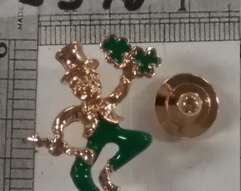 Used - Avon Leprechaun pinback brooch pin