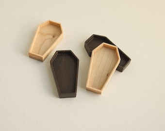 Coffin bezel setting tray - Walnut, Maple, Cherry or Mahogany - 24 x 44 mm cavity - (P71-X) - Set of TWO