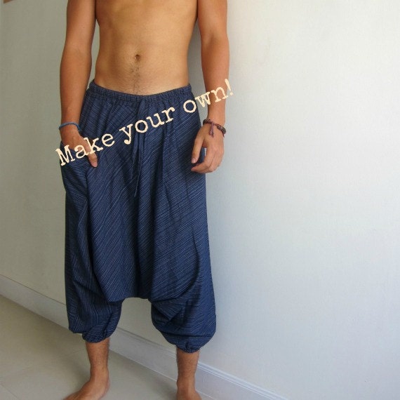 original harem pants tutorial template men or women digital