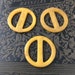 Vintage Mustard Yellow Bakelite Buckles