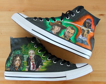 The Walking Dead Hand-painted Original Design Hi-Top Converse