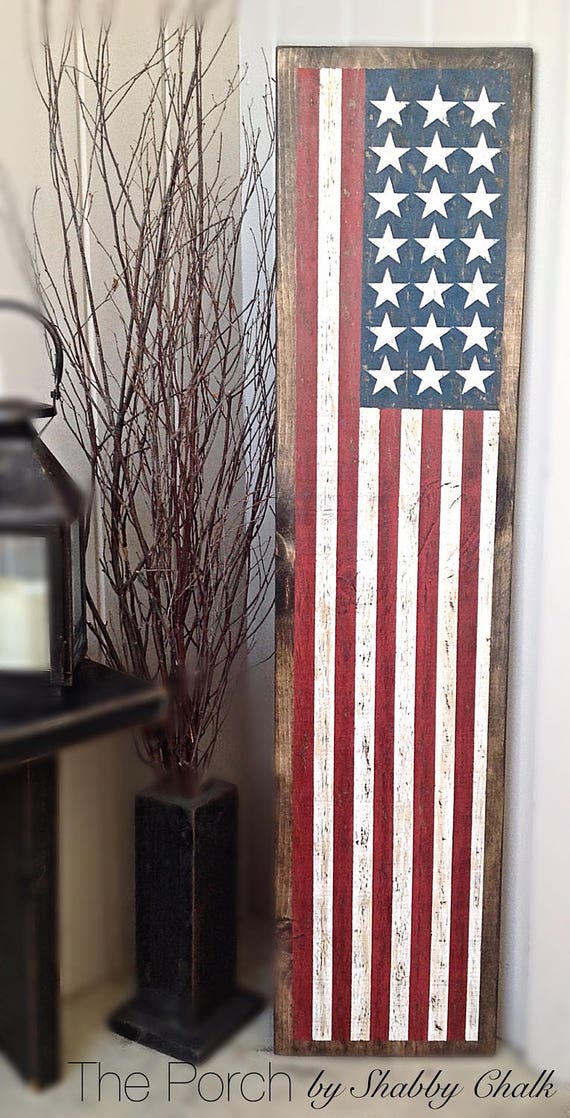 American Flag Porch Sign