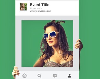Pinterest Frame and Photobooth Prop - Custom Design, Printed and Shipped