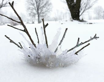 Winter Wedding, Photography Prop, Icicle Crown, Winter Witch, Ice Queen, Snow Queen Crown, Alternative Bride