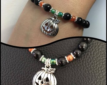 halloween pumpkin bracelet