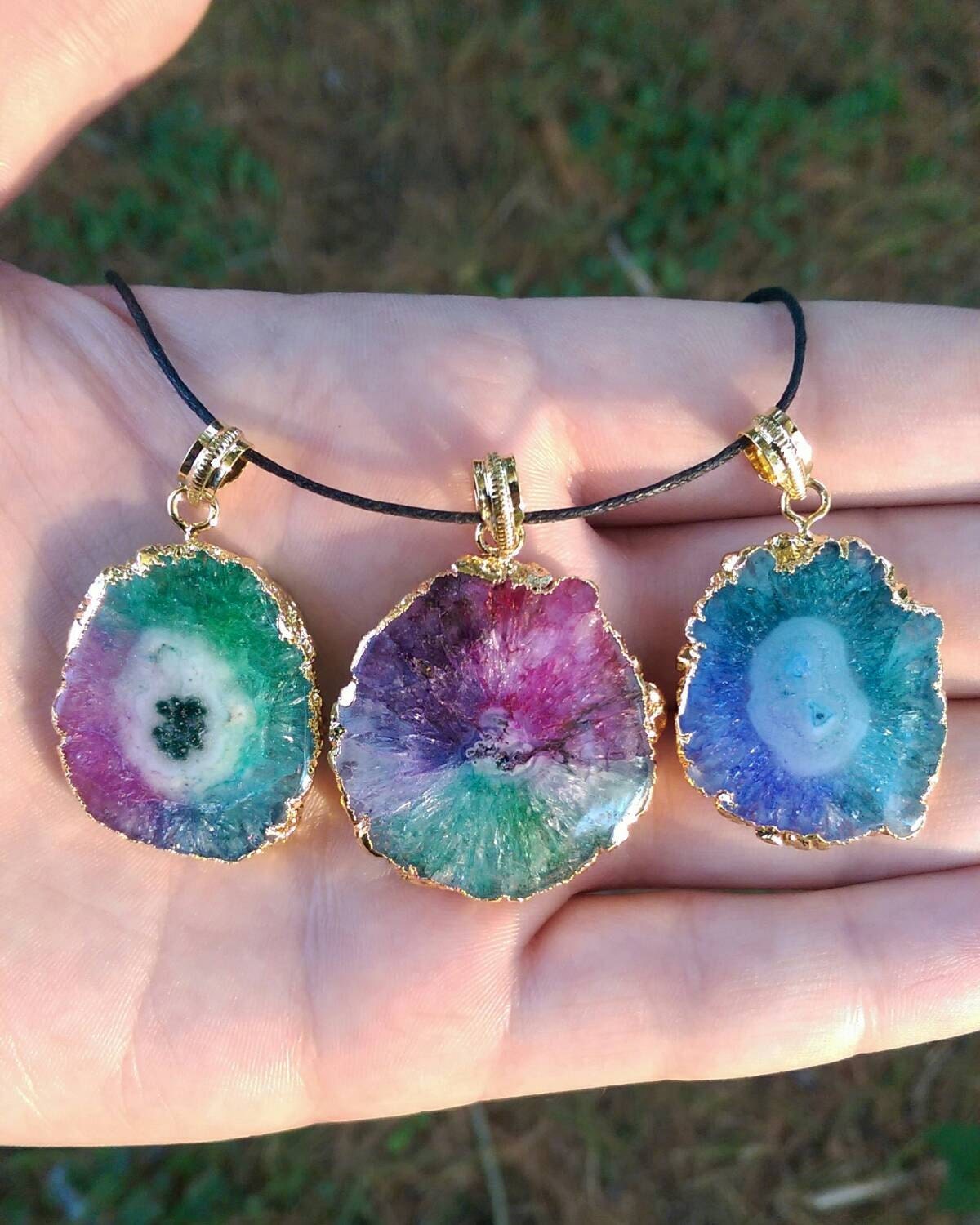 Rainbow Solar Quartz Pendant