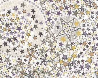 Fabric flowers, liberty, stars, adelajda