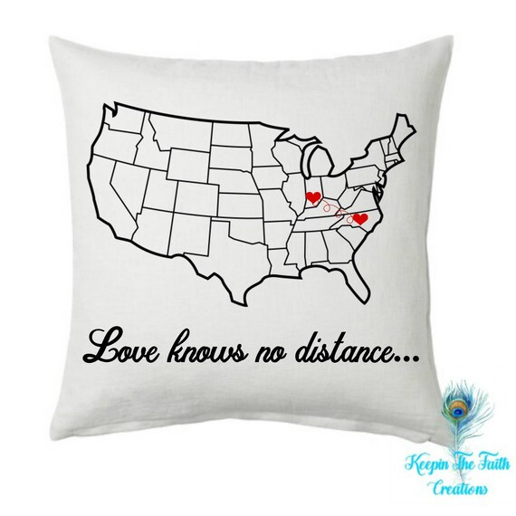 LONG DISTANCE PILLOW Cover Long Distance Relationship Long