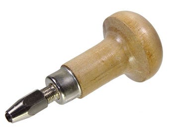 Wood Handle Pin Vise w/ Reversible Collet (37.764)