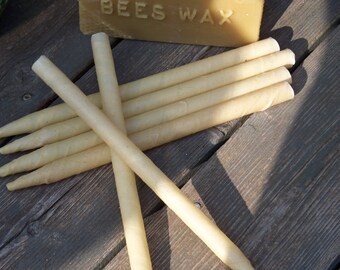 Ear Candles Made with Beeswax and Unbleached Muslin Cloth
