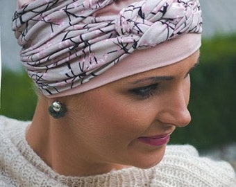 Hat & Headband Combination Hat For Hair Loss|Womens chemo hat | chemo headwear | turbans for cancer patients | chemo headwear | cancer hat