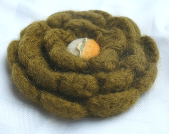 Flower Brooch - Olive & Sunshine Corsage