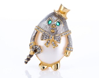 Vintage Kenneth Jay Lane Humpty Dumpty Brooch
