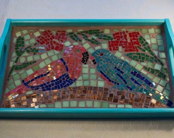Parrots Mosaic Tray