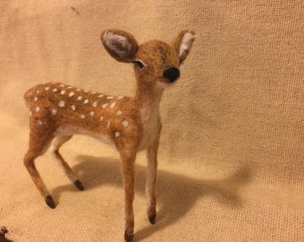 Needle felted Deer fawn, Wool Animal