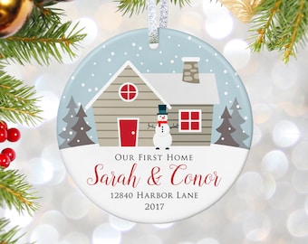 Our First Christmas In Our New Home Ornament Housewarming Gift New Home Ornament New Home Gift First Home Gift