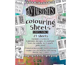 Dyan Reaveley's Dylusions Coloring Sheets #3 5"X8"
