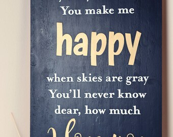 You Are My Sunshine - Handmade 11 x 24 Wood Sign.