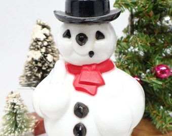 Vintage 1950's Frosty the Snowman Candy Container for Christmas