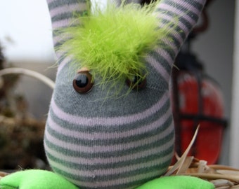 Sock Creature, Stripe Sock Monster Toy, Children Plush Toy Monster