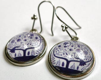 Earrings, Stud Earrings, blue Peacock BO025A