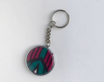 African Wax Print Fabric Keyring