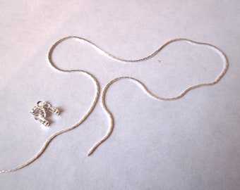 thin silver snake chain 40cm + 4 tips