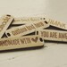 25 Custom Laser Engraved Wooden Product Tags - 1.75" x 0.5"
