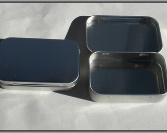 Metal Tins - Large Hinged - Use for your Pendants Magnets and other Gifts Favors and Goodies - Set of 9