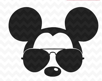 Mickey Mouse svg sunglasses, Disney Mickey Mouse sunglasses cricut silhouette svg file instant download mickey mouse head svg file