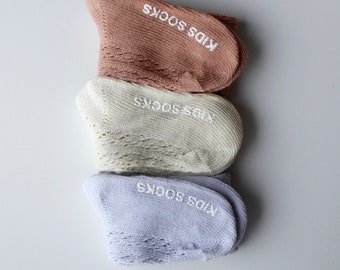 Hand dyed knee high socks, neutral colored knee high, non-slip socks, baby knee high socks, toddler girls knee high socks, cotton socks