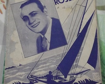 Vintage French song by 1936 Sheet Music - Colombella by Tino Rossi