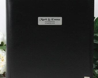 Personalised Drymount Engagement Album - Black