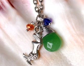 Mermaid Jewelry from Hawaii - Ocean Inspired Necklace - Mermaid Necklace made in Hawaii - Hawaii Jewelry by Mermaid Tears Nautical Necklace
