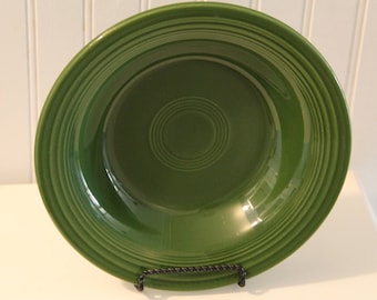 Vintage FIESTA WARE Deep Plates / Bowls -- Fifties Forest Green --by Homer Laughlin Co.